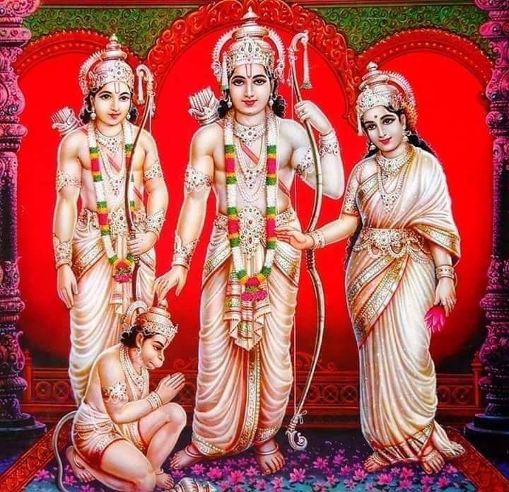 Sri Ram, Laxman, Sita and Hanuman