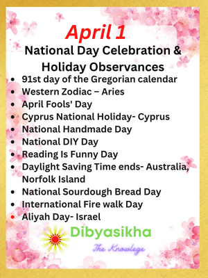 National Days & Special Day on April 1
