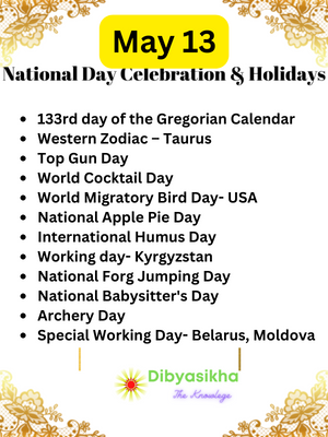 may 13 national holidays and holidays celebration
