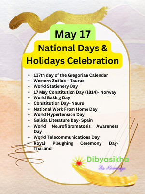 May 17 National Days and Holidays Celebration