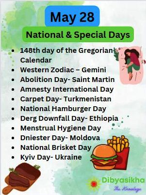 may 28 national days and special day