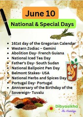 June 10 National & Special Days