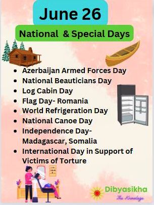 June 26 National days and special days