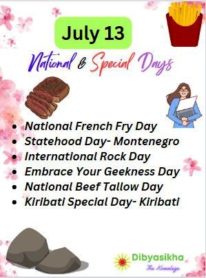 july 13 National days