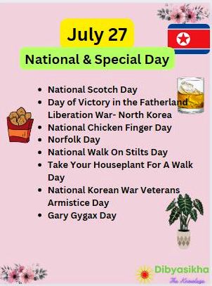 july 27 national days
