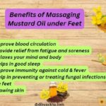 mustard oil under feet
